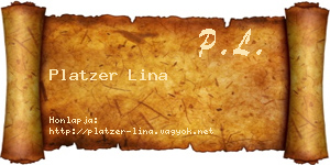 Platzer Lina névjegykártya